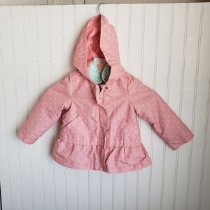 Carter's Pink Polka Dot Hooded Jacket